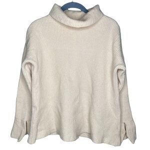 Adam Et Rope wool sweater thick knit mock neck cream